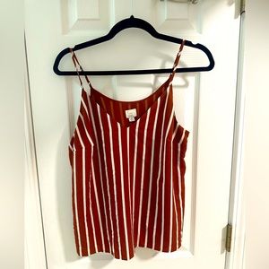 “A New Day” Target brand rusty orange spaghetti strap top